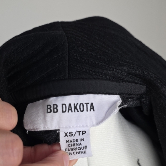 BB Dakota Black Draped Open Front Coat Jacket XS - Picture 6 of 8